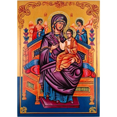 СПЕЦИАЛНА РЪЧНО РИСУВАНА ИКОНА СВЕТА БОГОРОДИЦА ВСЕЦАРИЦА