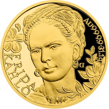 Česká mincovna zlatá uncová minca Osudové ženy Frida Kahlo proof 1 oz