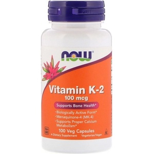 NOW Vitamin K-2, 100 mcg, Витамин K-2, 100 капсули (NF0990)