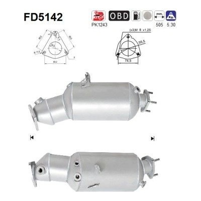 Filtr sazových částic, výfukový systém AS FD5142