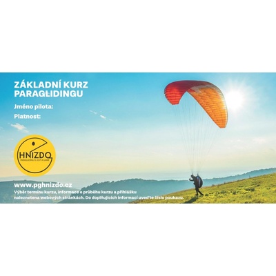 Paragliding základní kurz Ostatní Elektronický poukaz Bez trička No t-shirt