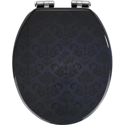 WENKO 22977100-Тоалетно седало BELLEVUE 35, 5x42, 5 cm антрацит/сребрист (WE0646)