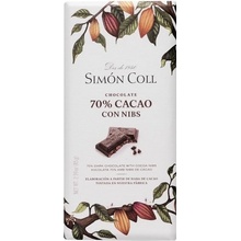 Simón Coll 70% horká čokoláda s kúskami kakaových bôbov 85 g