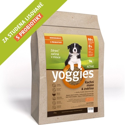 Yoggies pro štěňata Mini active kachna zvěřina 2 kg