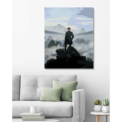 zuty Pútnik nad morom hmly CD Friedrich 40 x 50 cm vypnuté plátno na rám 8596530066019
