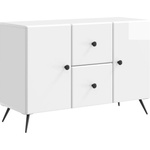 vidaXL Служебен шкаф Бял гланц 89 x 34, 5 x 60 см Инженерна дървесина (895579)
