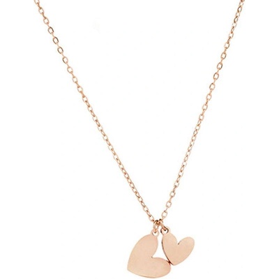 Bellita Дамско колие в розово златист цвят с две сърца Bellita (BLT-NS01276-RG)