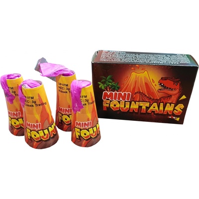 Ohňostrojová fontána Mini Vulkán 4 ks