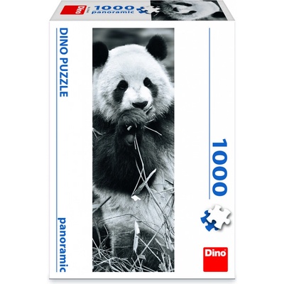 Dino PANDA v trávě panoramic 1000 dílků
