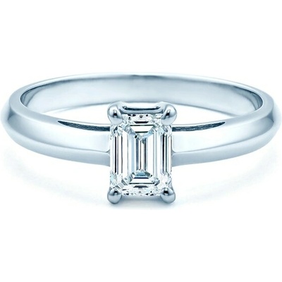 Savicki Zásnubný prsteň biele zlato diamant Pure Emerald 2