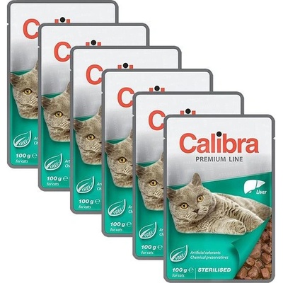 Calibra Cat Sterilised Liver 6 x 100 g