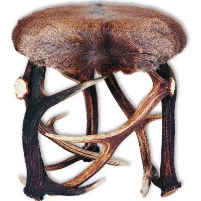 ARTURE Taburetka 11551802 průměr 45 cm - jelení kůže
