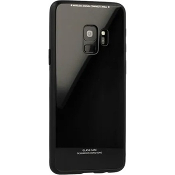 Image 1 of Samsung Силиконов калъф кейс стъклен гръб за Samsung G965 S9 Plus черен