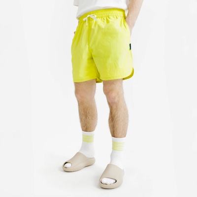 Decathlon pánské plátěné kraťasy Elementals ZELENÁ ŽLUTÁ