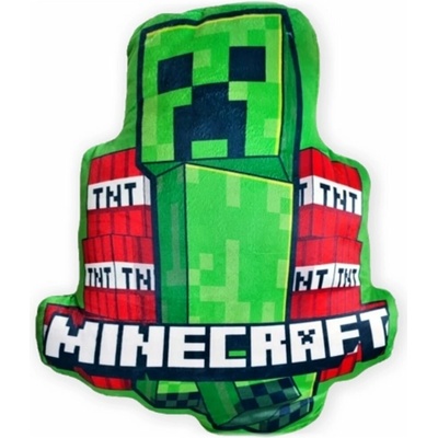 MLC Tvarovaný 3D vankúš Minecraft motív Creeper and TNT 35x37