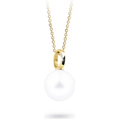 Cutie Jewellery Zlatý prívesok s perlou Z3026Z Biela