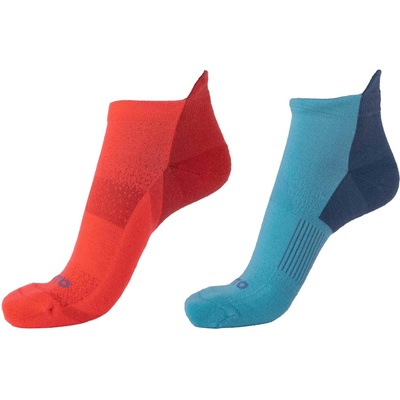 Runto 2 páry športových ponožiek s antibakteriálnou úpravou RUN SOCKS W 2P oranžová modrá