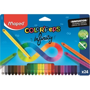 Maped Комплект цветни моливи, триъгълни, MAPED "ColorPeps INFINITY", 24 различни цвята 861601 (861601)