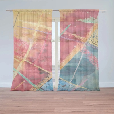 Sablio Záclony Farebné čiary: 2ks 150x250cm