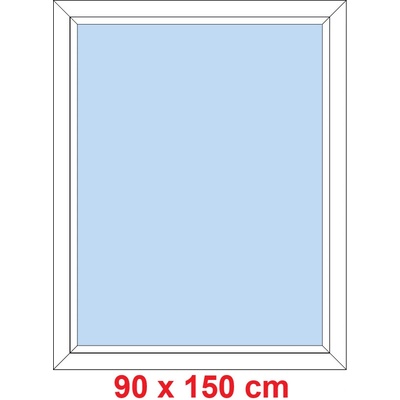 Soft Plastové okno 90x150 cm, FIX neotevíravé, Antracit struktura/bílá