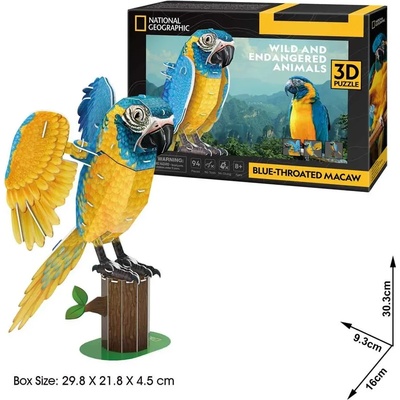 CubicFun CubicFun Пъзел 3D National Geographic Синьогърлена ара 94ч