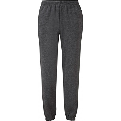 Fruit of the Loom pánské tepláky s elastickými manžetami Šedý melír tmavý