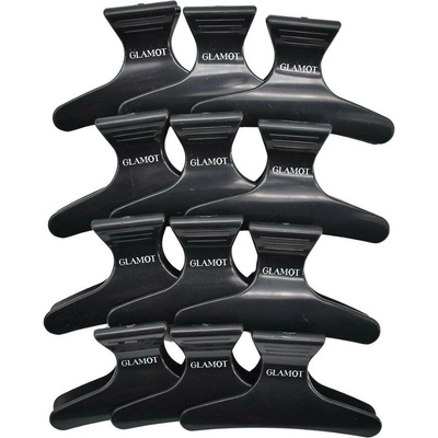 Glamot Claw Clips 12 ks Černá 8 cm