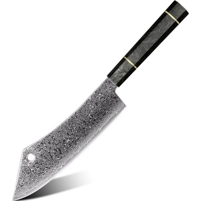 IZMAEL Damaškový kuchynský nôž Tsuriko Cleaver/Čierna 20.5 cm