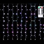 Aigostar - LED RGBY външна коледна гирлянда 300xLED/6W/230V/8 режима 3x1m IP44 + дистанционно управление (AI2205)