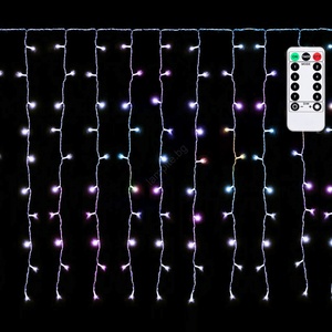 Aigostar - LED RGBY външна коледна гирлянда 300xLED/6W/230V/8 режима 3x1m IP44 + дистанционно управление (AI2205)