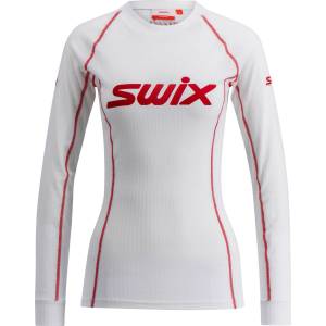 Swix Синтетично термобельо Swix Women's RaceX Classic Long Sleeve Synthetic base layer - Bright White / Swix Red (114-3003-0114)