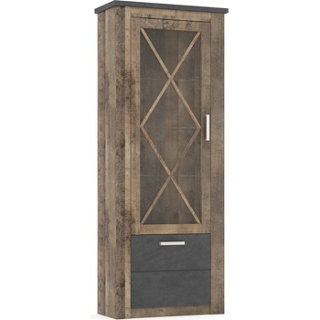 Bogdan Furniture Europe Шкаф Georgia Mебели Богдан 1D-1V-E20, Колониален дъб и Матера