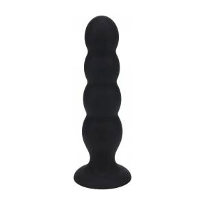 Boss of Toys Quad Rattle Liquid Silicone Anal Plug - XL - Black