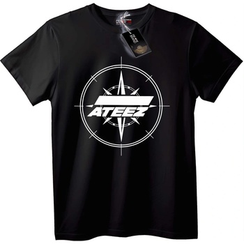 NOONEBRAND Тениска ATEEZ Компас Лого - XS, White