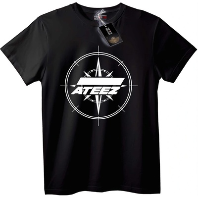 NOONEBRAND Тениска ATEEZ Компас Лого - XS, White