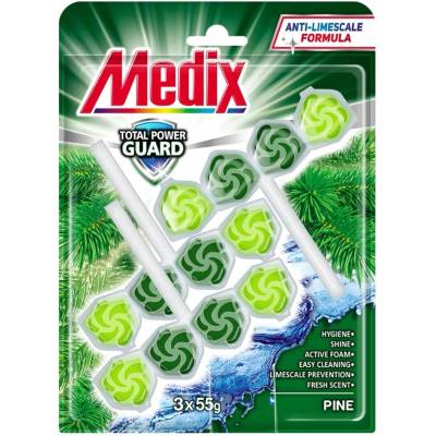 Medix Ароматизатор за тоалетна WC Pine, 55 g, 3 броя