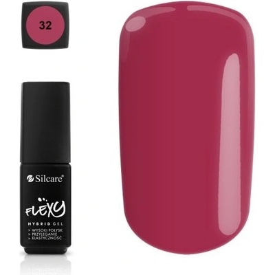 Silcare gel lak Flexy 32 Červená 4,5 g