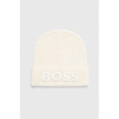 Boss Вълнена шапка boss в бяло от вълна (50497815)