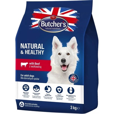 Butcher's Natural&Healthy DogDry s hovädzím mäsom 15 kg