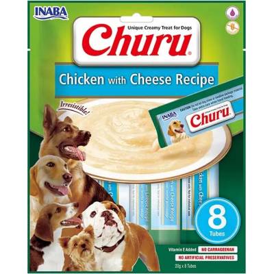 Inaba Dog Churu Pyré Kuracie a syr 8ks 160 g