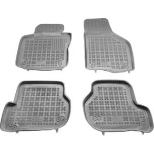 CarMart Гумени стелки за VW Golf 5 / Golf 6 / Jetta / Seat Leon (2004-2012) / Sirocco / Octavia 2 (2004-2013) - тип леген сиви
