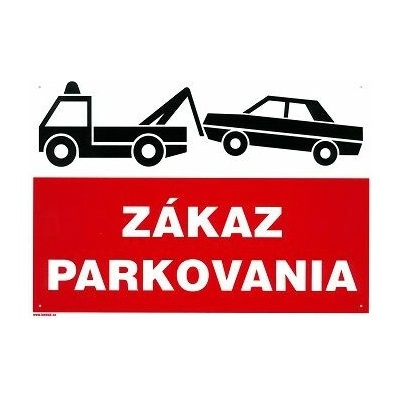 Tabuľka plastová Zákaz parkovania 210x297mm