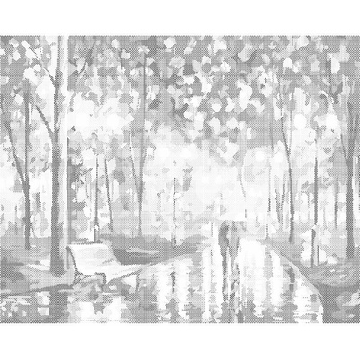ZUTY Bodkovanie - V DAŽDI Rámovanie: bez rámu a bez vypnutia plátna, Rozmer: 40x50 cm