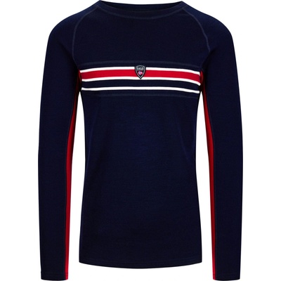 DALE AKSLA Masculine Baselayer Crew pánsky sveter navy Red OffWhite