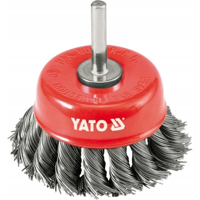 Yato Kartáč drátěný čelní s nástavcem do vrtačky 75 mm YT-4752