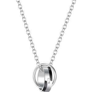 HARAHU Колие us-15293 - Сребристо / Черно kp15293