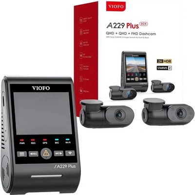 VIOFO VIOFO A229 PLUS видеорегистратор, 3CH, 2K + 1080p, WiFi, GPS, черен (A229 Plus 3CH)