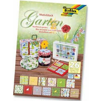 Papír na scrapbooking v bloku A4 80-270g/m2 26ls Garden