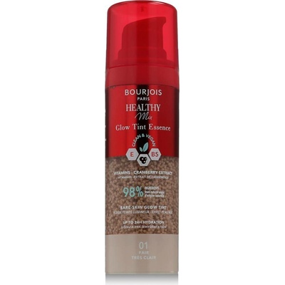 Bourjois Paris Healthy Mix Clean & Vegan Glow Tint Essence hydratační a tónující esence 01 Fair 30 ml