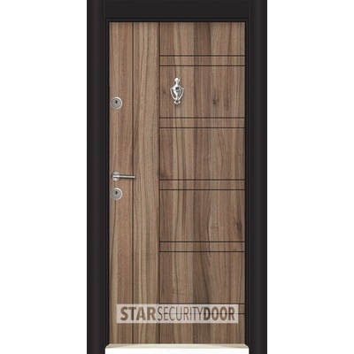 Starsteeldoor Блиндирана врата Parkdor SL 101 Спарта орех (цена без монтаж)